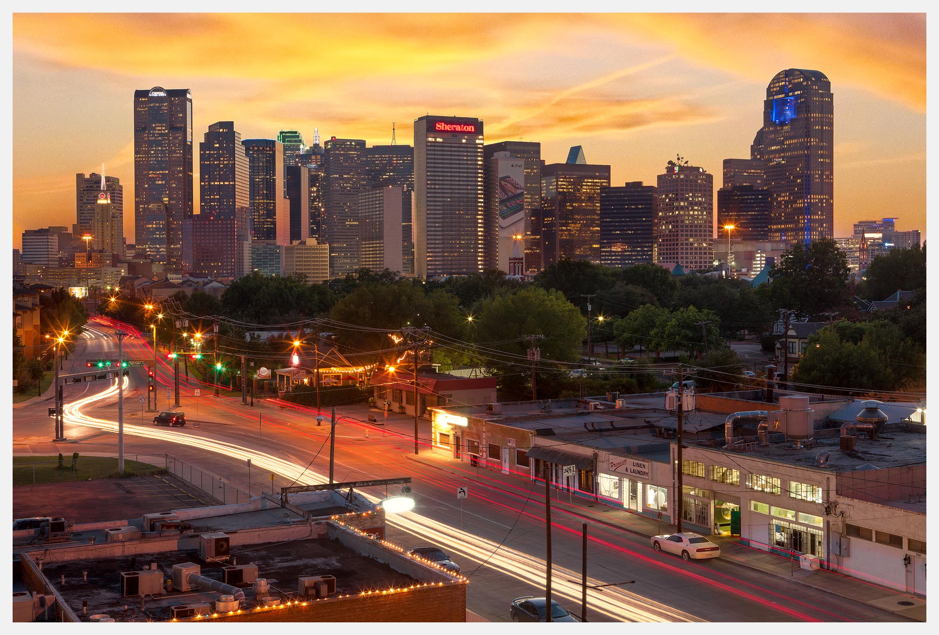 Dallas Skyline Evening Cityscape